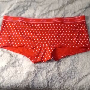 PINK Victoria's Secret Red Panties with White Stars